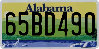 AL license plate 65BD490