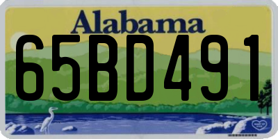 AL license plate 65BD491