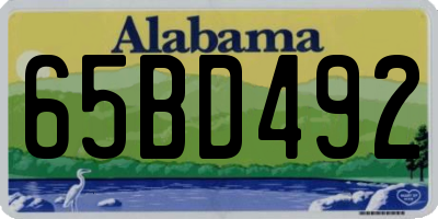 AL license plate 65BD492