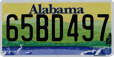 AL license plate 65BD497