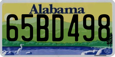 AL license plate 65BD498