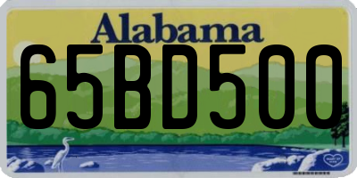 AL license plate 65BD500