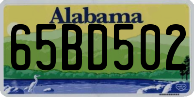 AL license plate 65BD502