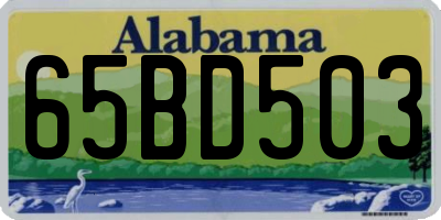 AL license plate 65BD503