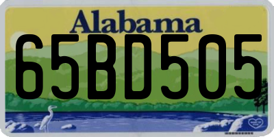 AL license plate 65BD505