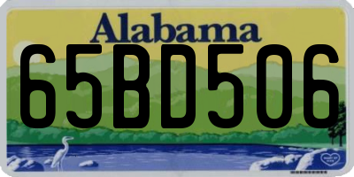 AL license plate 65BD506