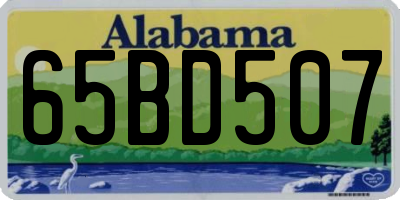 AL license plate 65BD507