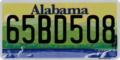 AL license plate 65BD508