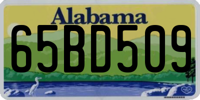 AL license plate 65BD509
