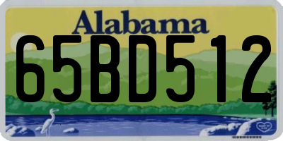 AL license plate 65BD512