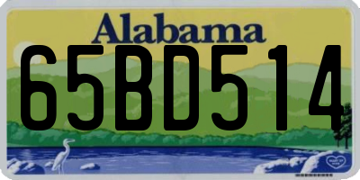 AL license plate 65BD514