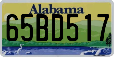 AL license plate 65BD517
