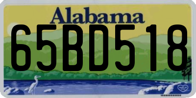 AL license plate 65BD518
