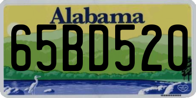AL license plate 65BD520