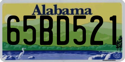 AL license plate 65BD521