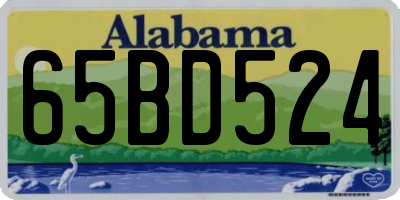 AL license plate 65BD524