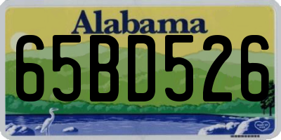 AL license plate 65BD526