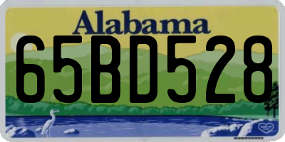AL license plate 65BD528