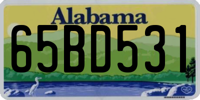 AL license plate 65BD531