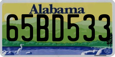 AL license plate 65BD533