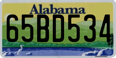 AL license plate 65BD534