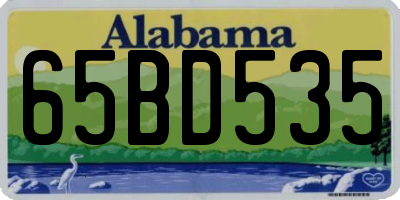 AL license plate 65BD535