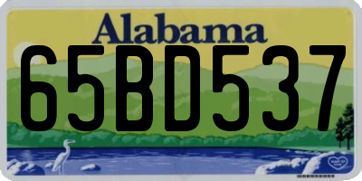 AL license plate 65BD537