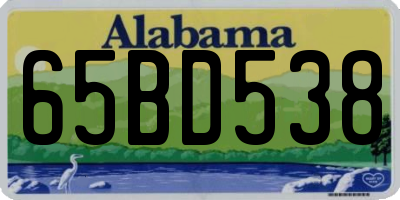 AL license plate 65BD538