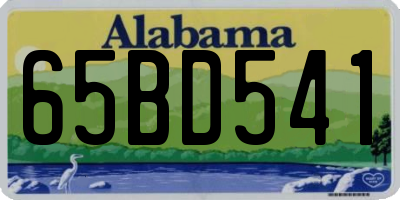 AL license plate 65BD541