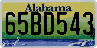 AL license plate 65BD543