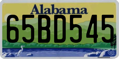 AL license plate 65BD545