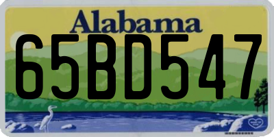 AL license plate 65BD547