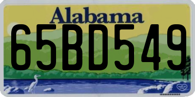 AL license plate 65BD549