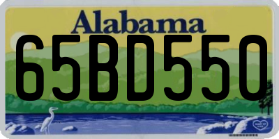 AL license plate 65BD550