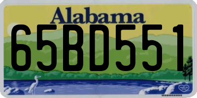 AL license plate 65BD551