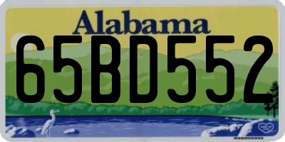 AL license plate 65BD552
