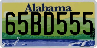 AL license plate 65BD555