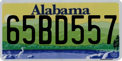 AL license plate 65BD557