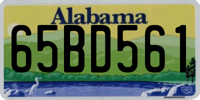 AL license plate 65BD561