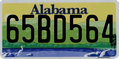 AL license plate 65BD564