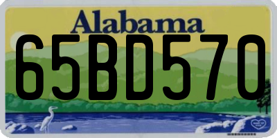 AL license plate 65BD570