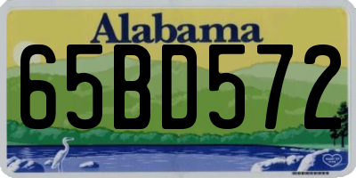 AL license plate 65BD572