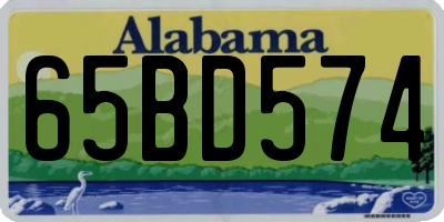 AL license plate 65BD574
