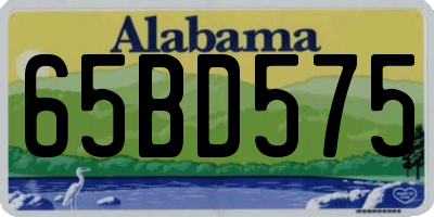 AL license plate 65BD575
