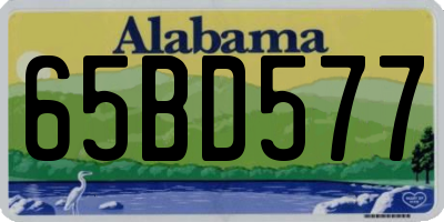 AL license plate 65BD577