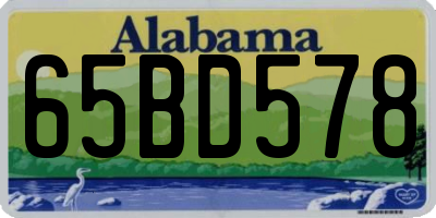 AL license plate 65BD578