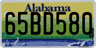 AL license plate 65BD580