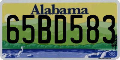 AL license plate 65BD583