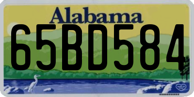 AL license plate 65BD584