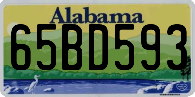 AL license plate 65BD593